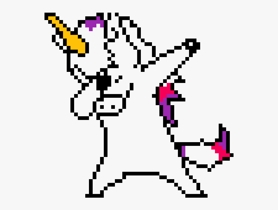 Unicornio Haciendo Un Dab - Dabbing Unicorn Pixel Art, Transparent Clipart