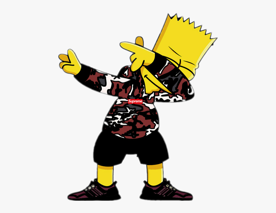 Clip Art Dab Stickers - Bart Supreme Png, Transparent Clipart