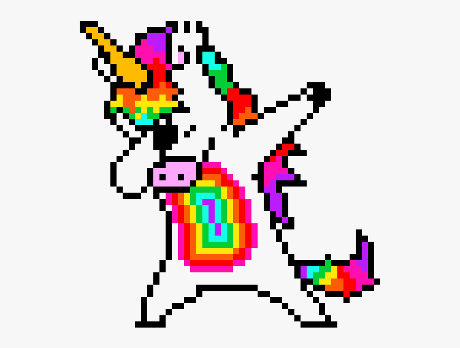 Licorne Dab Clipart , Png Download - Pixel Art Unicorn Dab, Transparent Clipart