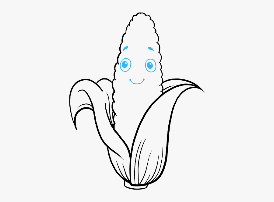 How To Draw Corn Cob - Draw Corn, Transparent Clipart