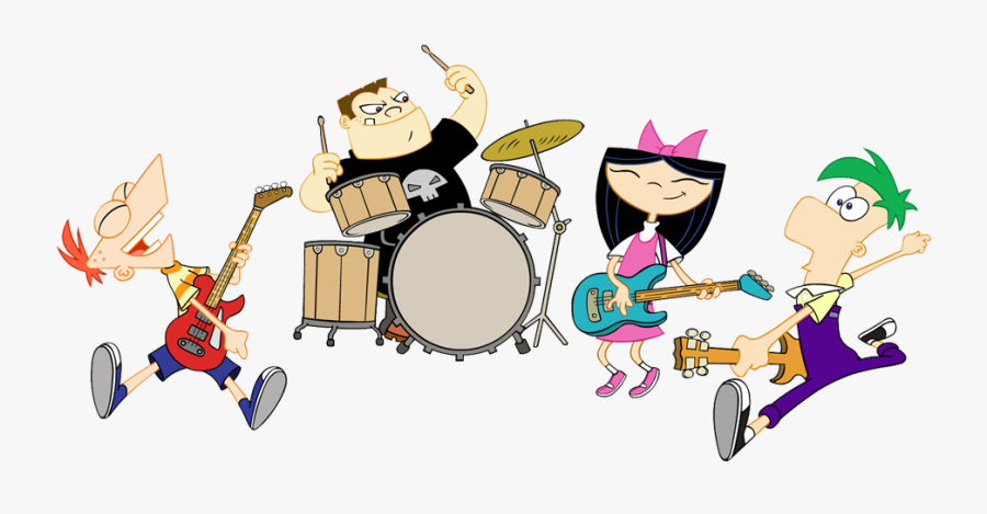 Transparent Phineas And Ferb Png - Phineas And Ferb Drums, Transparent Clipart