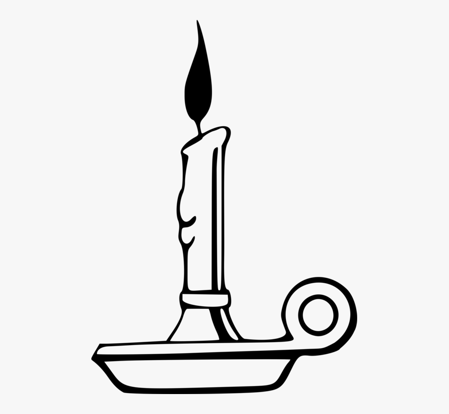 Line Art,artwork,line - Candle Holder Clipart Black And White, Transparent Clipart