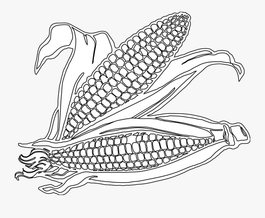 Transparent Corn Vector Png - Corn Clipart Black And White Png, Transparent Clipart