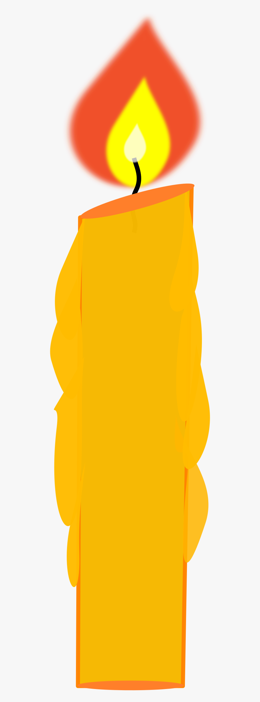 Candle Flame Fire Free Picture - Transparent Background Candle Clip Art, Transparent Clipart