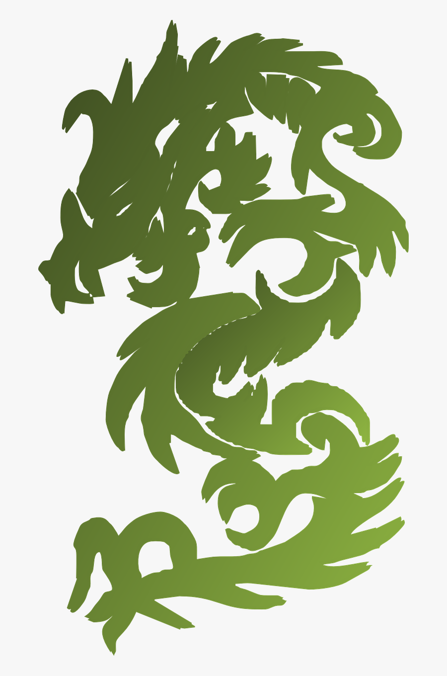 Green Chinese Dragon Clipart, Transparent Clipart