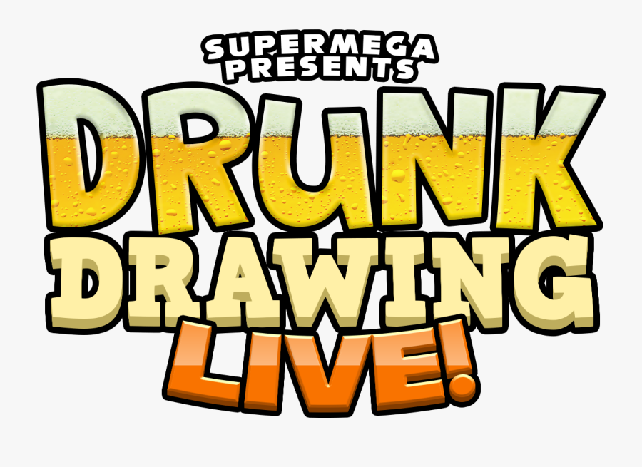 Supermega Drunk Drawing Live Tickets The Hi Hat Los - Illustration, Transparent Clipart