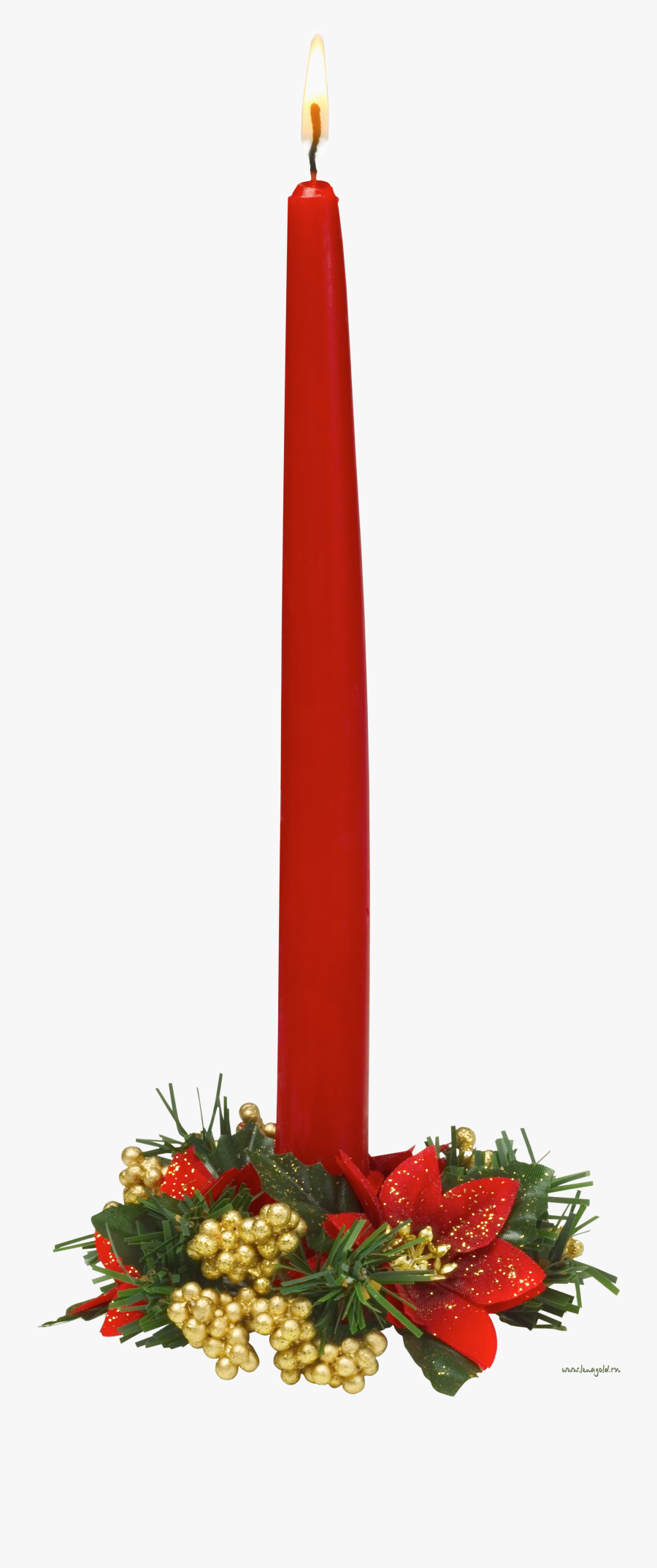 Christmas Candle Png, Transparent Clipart