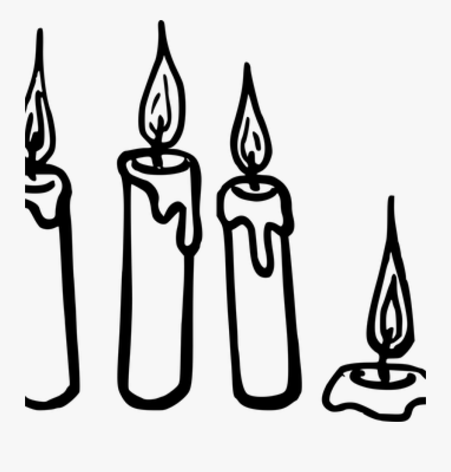 Transparent Candle Clipart - Candles Clipart Black And White, Transparent Clipart