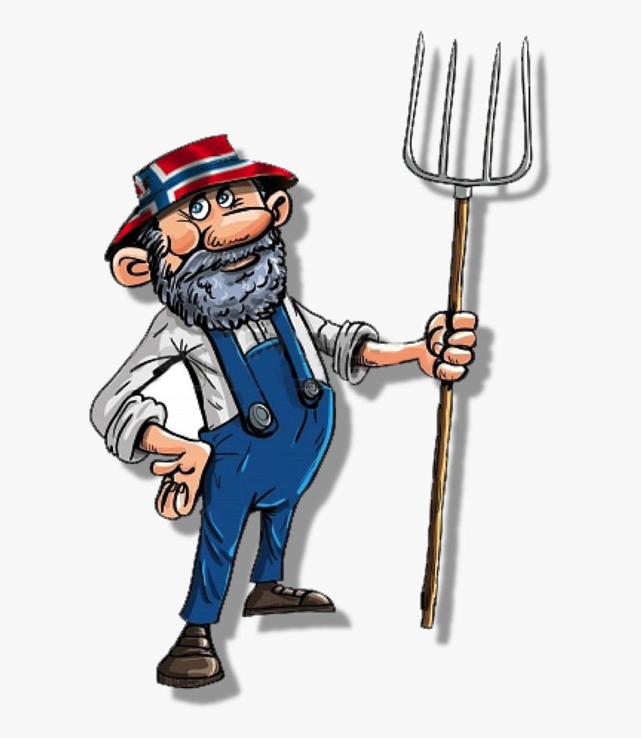 Stereotypical Farmer Cartoon, Transparent Clipart