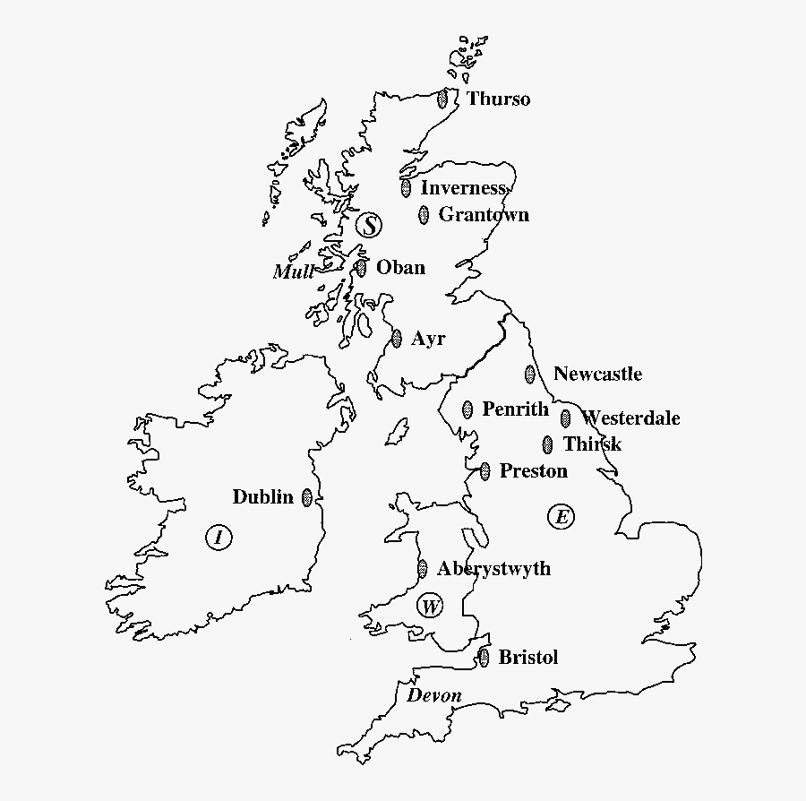Transparent England Map Clipart - Great Britain Map White, Transparent Clipart