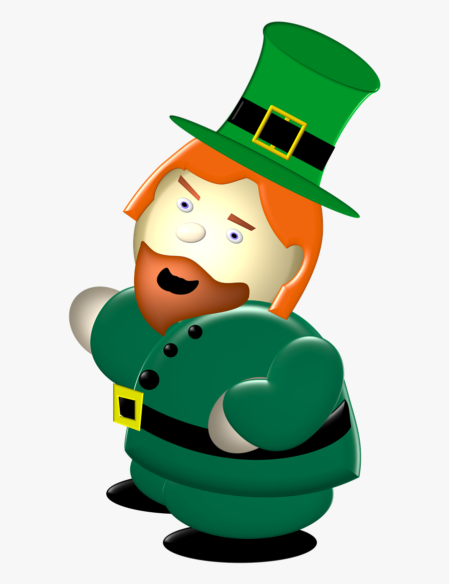 Leprechaun, Green, Orange, Irish, Holiday, Ireland, - Leprechaun Green And Orange, Transparent Clipart
