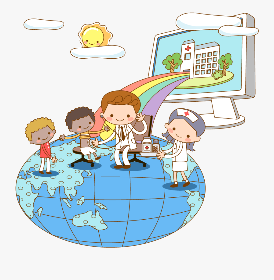 Clip Art Health Care Illustration Earth - Health Care Cartoon Png, Transparent Clipart