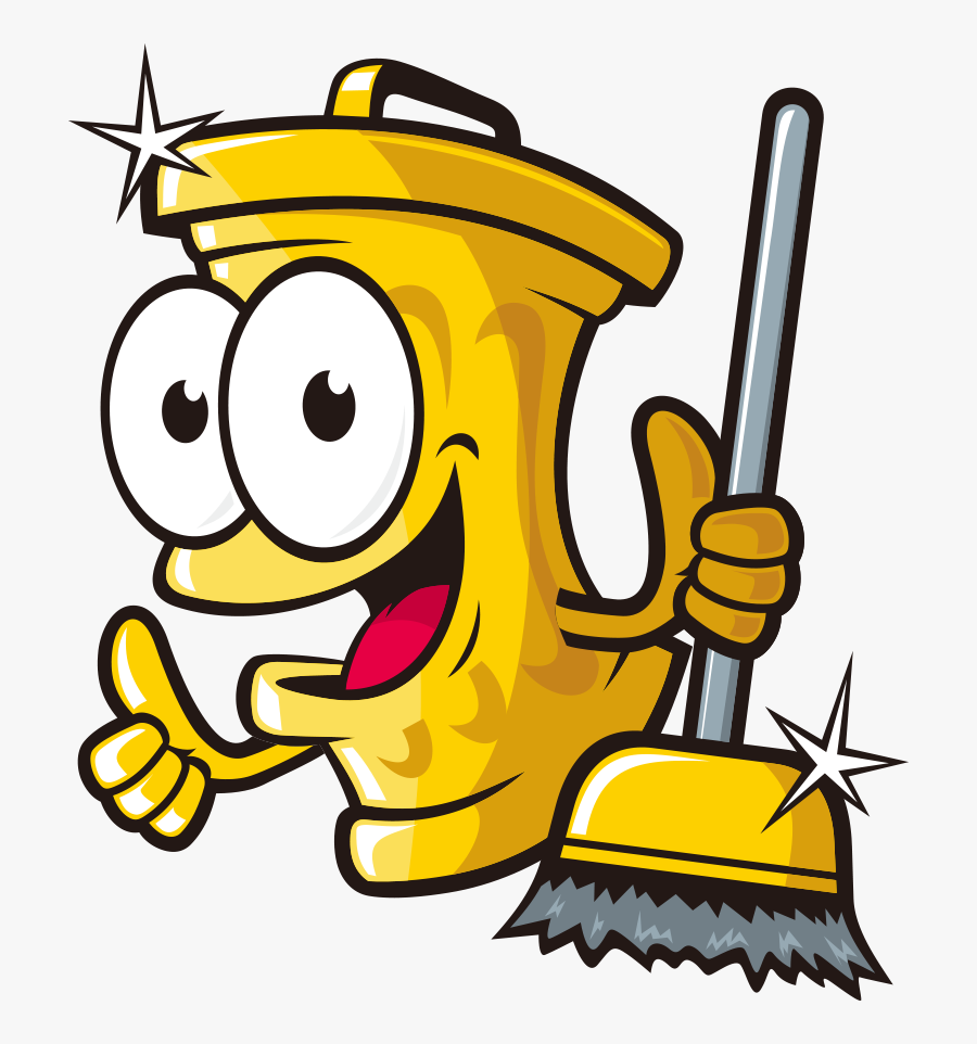 Cartoon Waste Illustration Sweeping - Waste Cleaning Cartoon, Transparent Clipart
