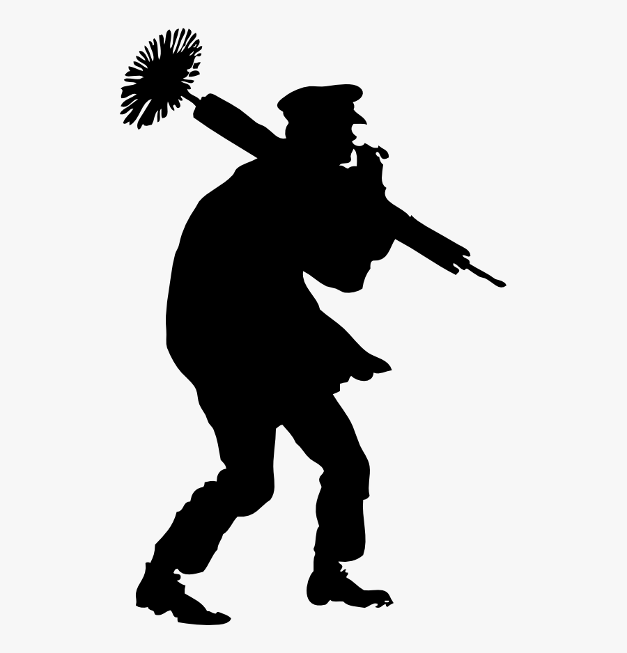 Chimney Sweep Silhoutte - Mary Poppins Bert Silhouette, Transparent Clipart