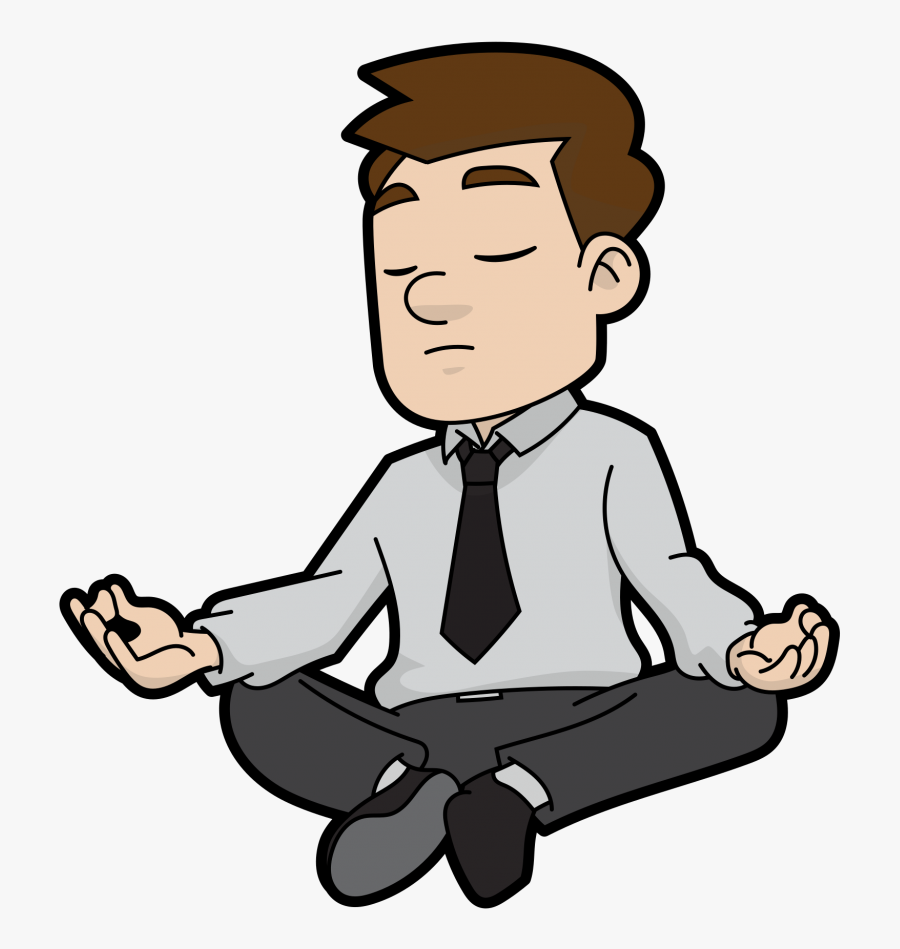 Cartoon Meditating, Transparent Clipart