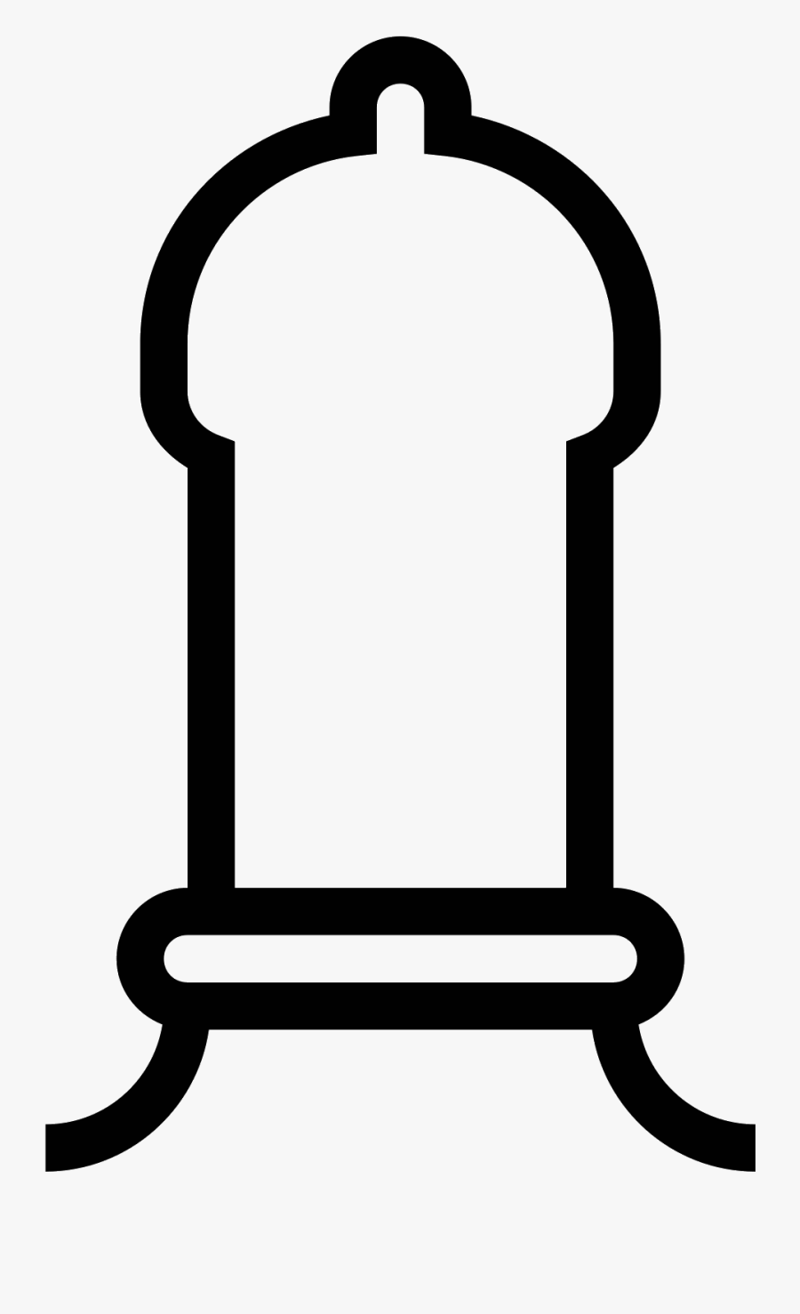 Condom On Icon - Chess Piece Knight Outline, Transparent Clipart