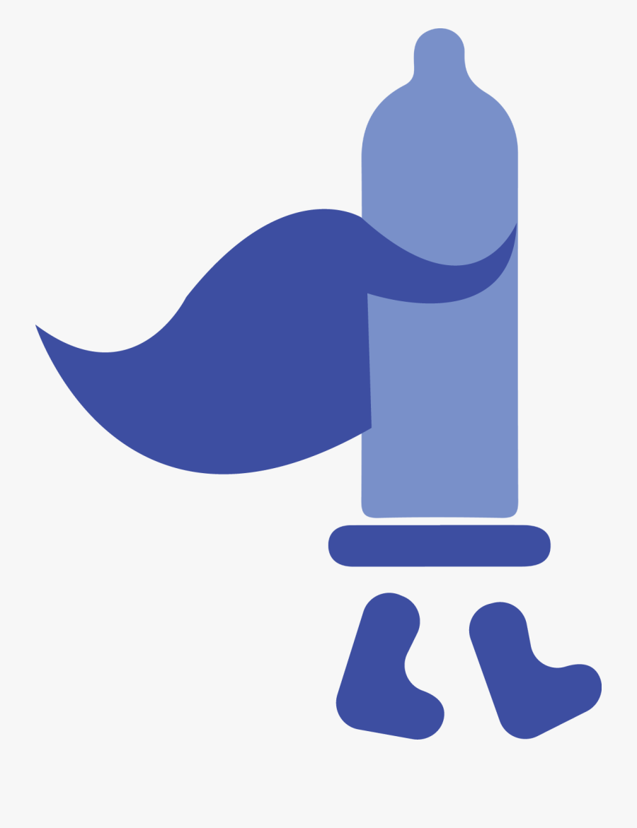 Super Condom With Cape, Transparent Clipart