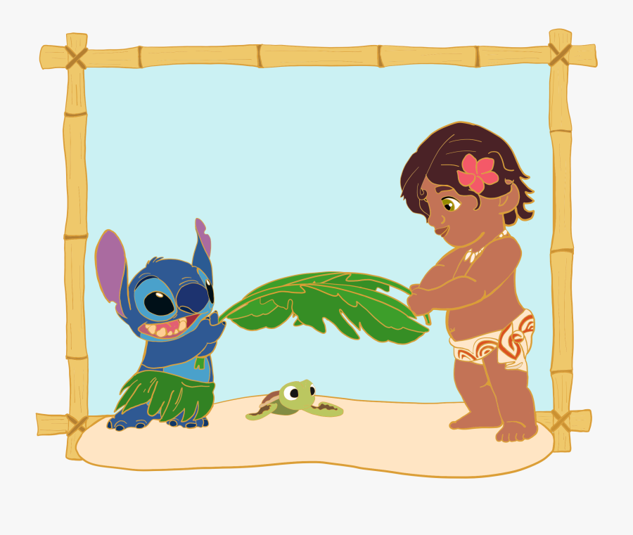 Image Of Moana Stitch Crossover In Production - Cartoon, Transparent Clipart