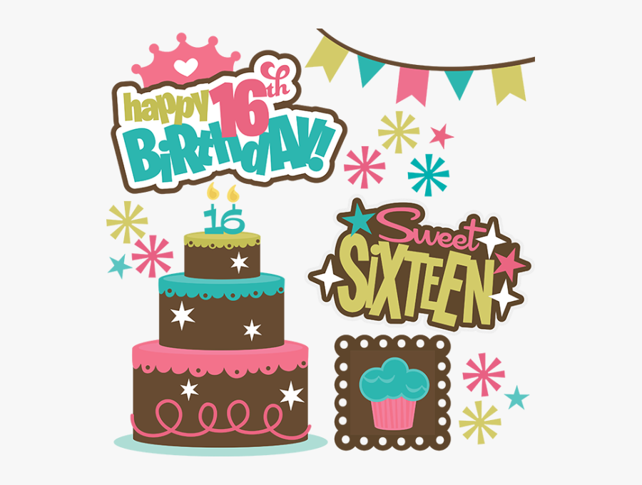 Clip Art Happy Birthday - Happy Birthday 16th Girl, Transparent Clipart
