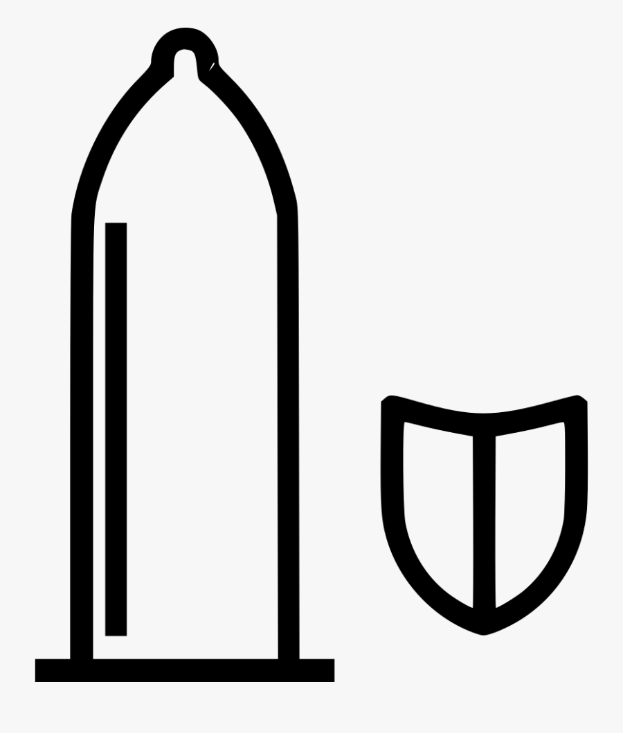 Condom Protection Safe Sex Shield Comments - Condom Text Icon Png, Transparent Clipart