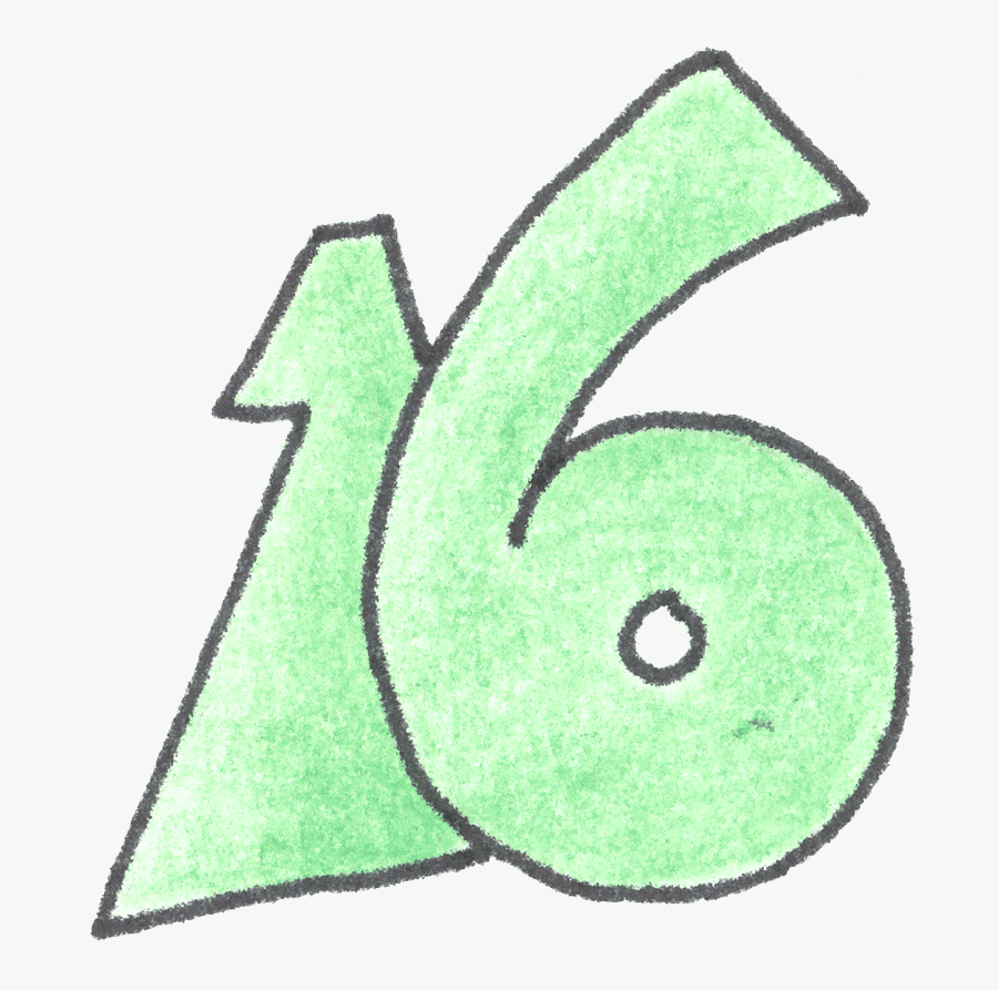 Clip Art Number 16 Clipart - Number 16 Cartoon Png, Transparent Clipart