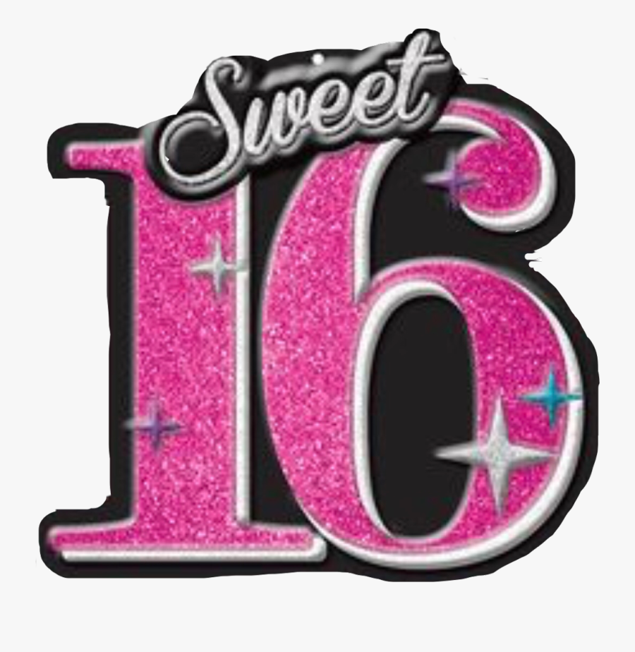 #birthday #pinata #sweet16 #pink #black #white #glitter, Transparent Clipart