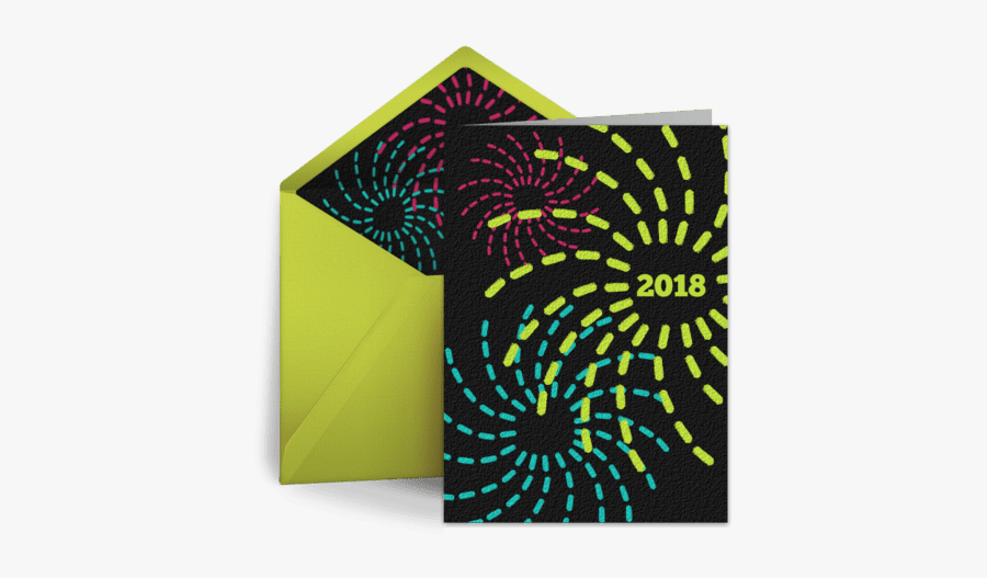 Clip Art Greetings A Fireworks Years - Illustration, Transparent Clipart