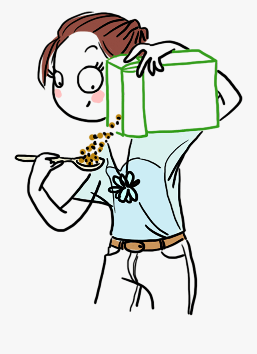 Clipart Black And White Stock Eating Cereal Clipart, Transparent Clipart