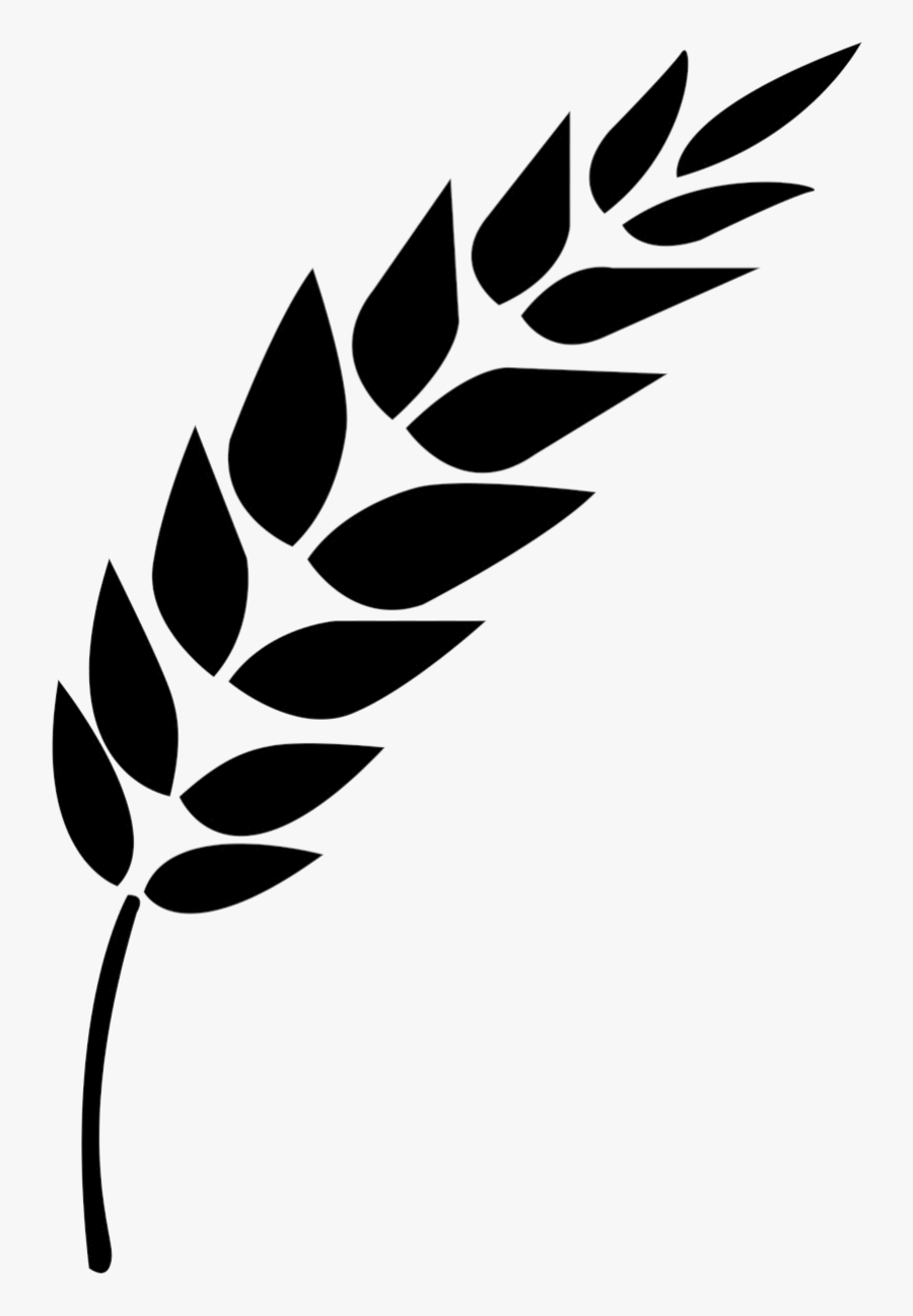 Wheat Vector Black And White Stalk Clipart Transparent - Wheat Clipart Black And White, Transparent Clipart