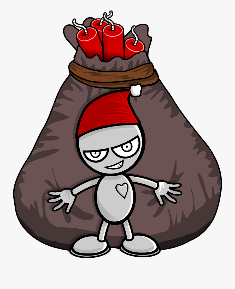 Cartoon, Dynamite, Explosives, Mean, Gangster - Cartoon Gangster, Transparent Clipart