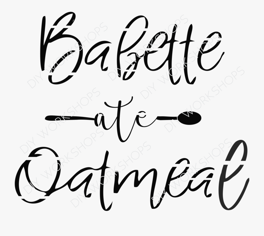Oatmeal Clipart Drawing - Calligraphy, Transparent Clipart