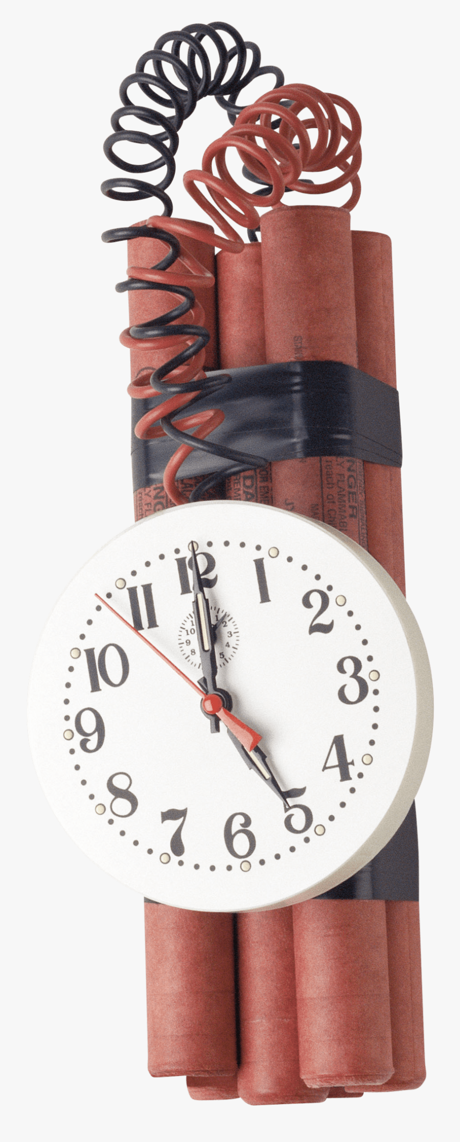Time Bomb Clock Dynamite - Clock, Transparent Clipart