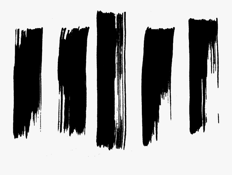 Digital Drawing Brush Strokes Clipart Collage Sheet - Monochrome, Transparent Clipart