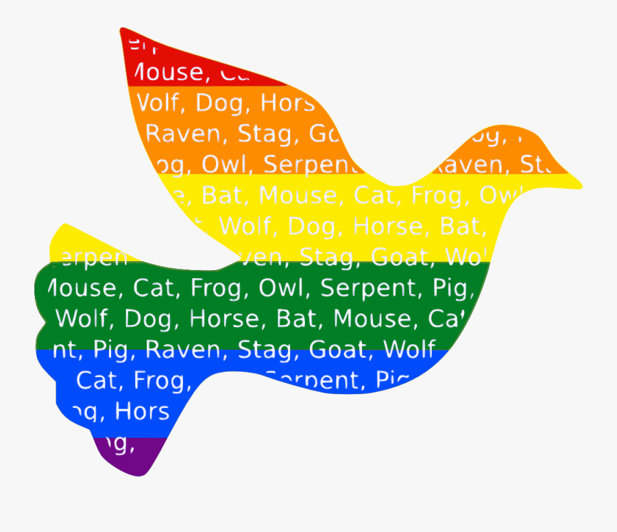 Clip Art Fruits Creation Dove Art Clipartist - Dove Peace And Rainbow, Transparent Clipart