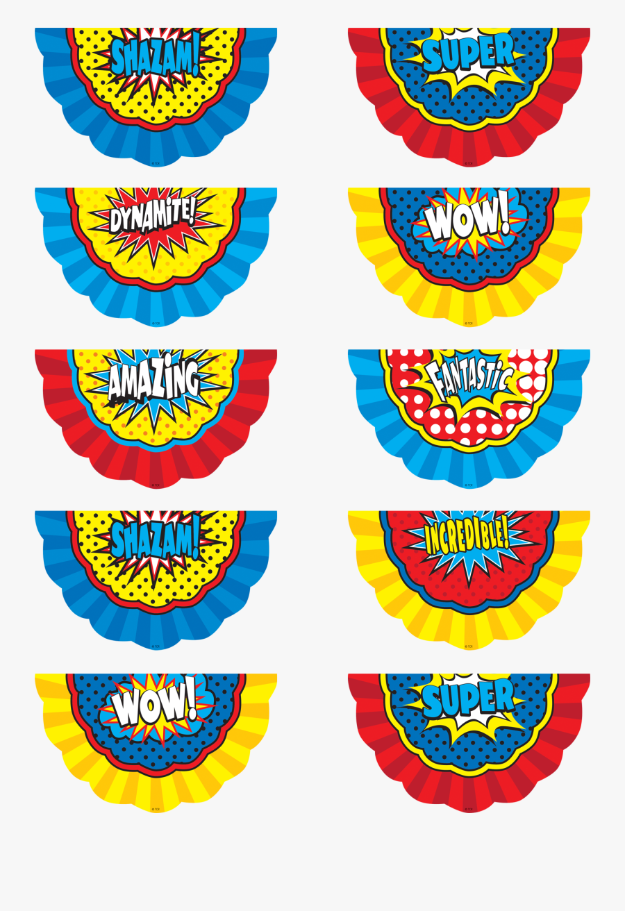 Superhero Accents, Transparent Clipart