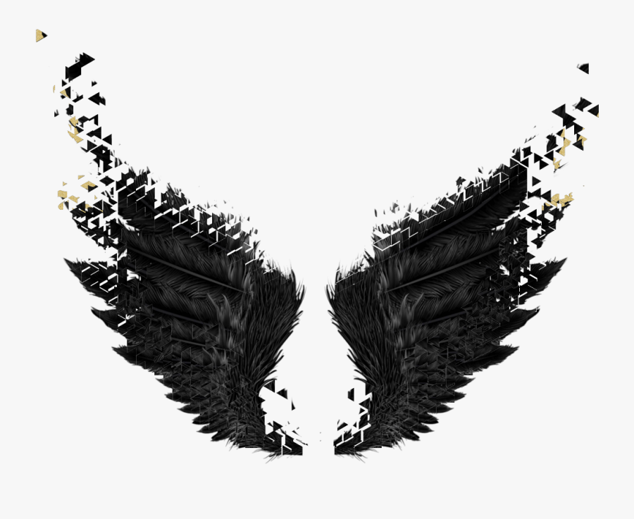 #wings #black #gold #dark #angel #fairytail - Dark Angel Wings, Transparent Clipart
