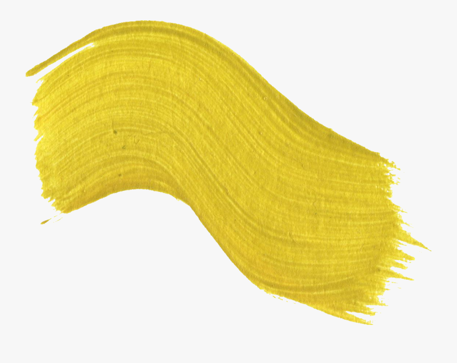 Yellow Paint Stroke Transparent Png, Transparent Clipart
