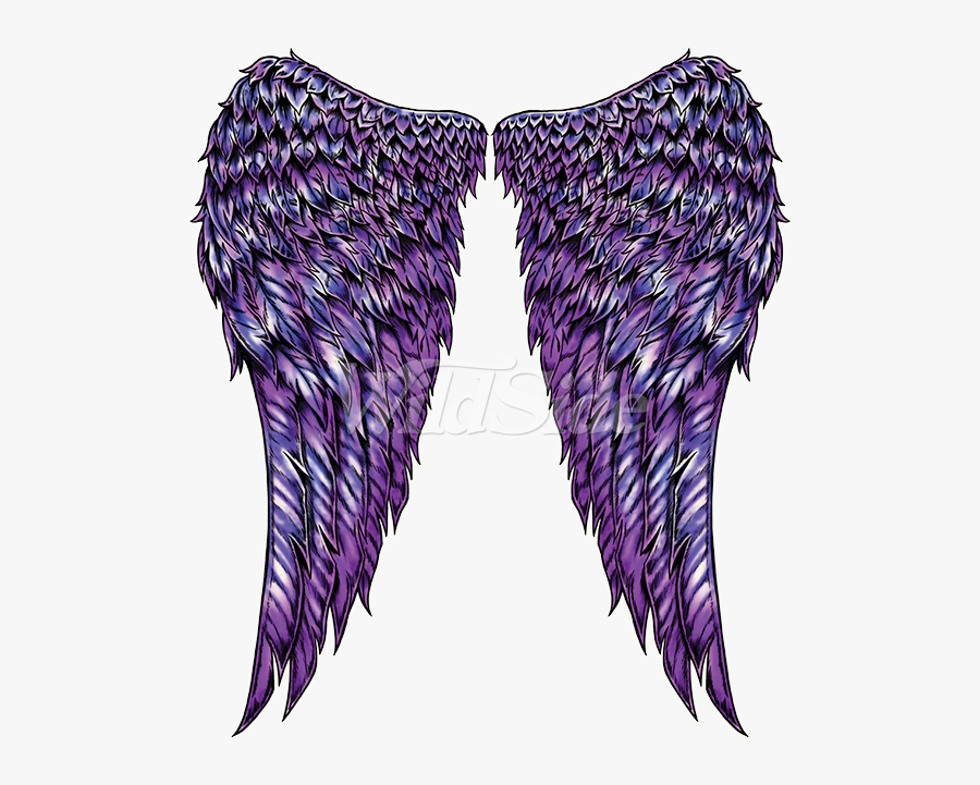 Transparent Baby Angel Clipart Black And White - Purple Angel Wings Transparent, Transparent Clipart