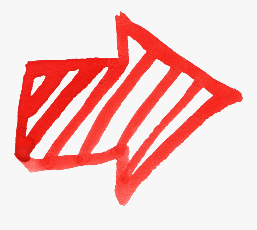 Red Arrow Png Brush Stroke Clipart , Png Download, Transparent Clipart