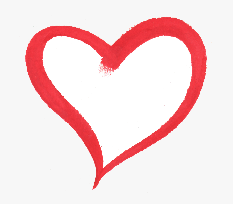 Vector Heart Brush Stroke - Love Heart Brush Png, Transparent Clipart