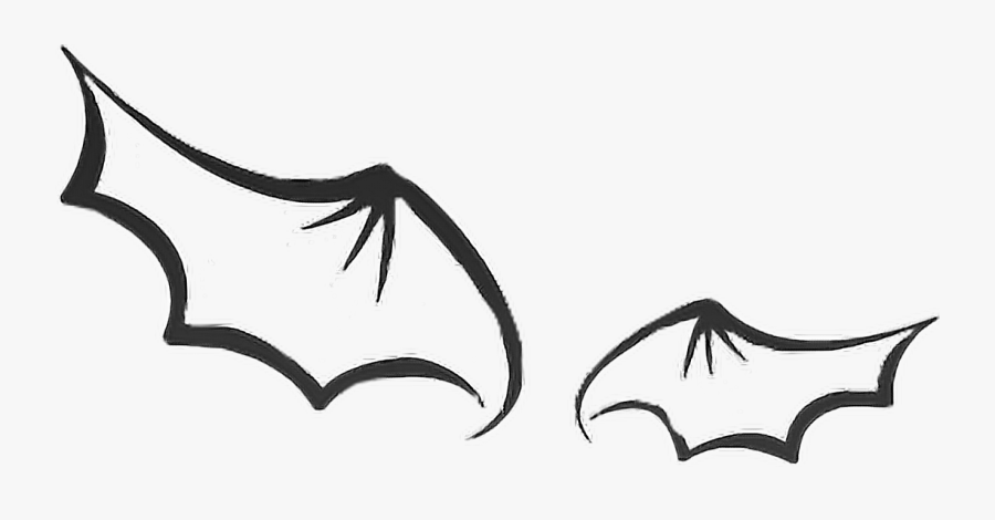 Black Devil Wings Freetoedit Sticker By Adele - Cute Cartoon Angel Wings, Transparent Clipart