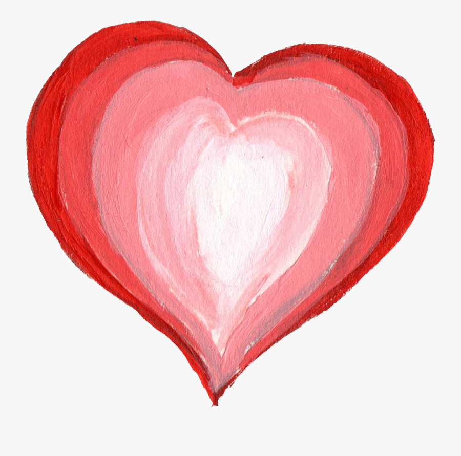 Painted Heart Png - Transparent Background Paint Heart Png, Transparent Clipart