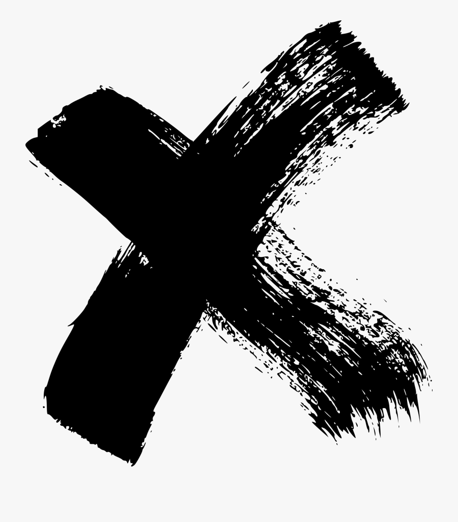 Transparent Cross Png Transparent - X Brush Stroke Png , Free