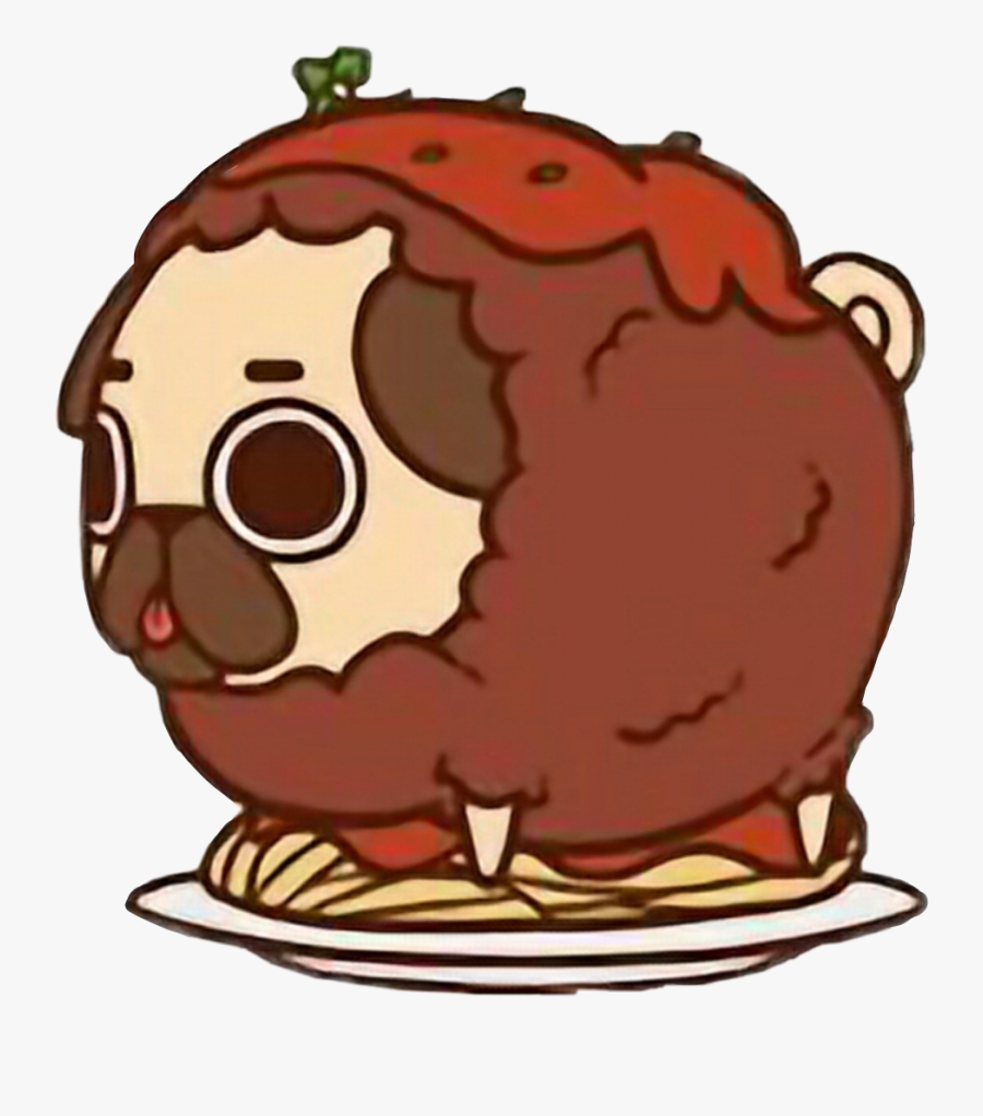 #meatballpug #meatball #spaghetti #pug #freetoedit - Kawaii Pug, Transparent Clipart