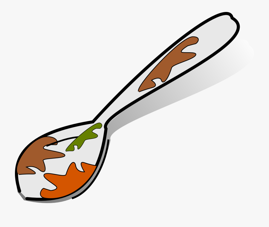 Spoon, Cooking, Kitchen, Dirty, Metal - Dirty Spoon Clipart, Transparent Clipart