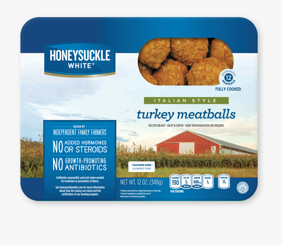 Honeysuckle White Italian Style Turkey Meatballs , - Honeysuckle White Turkey Meatballs, Transparent Clipart