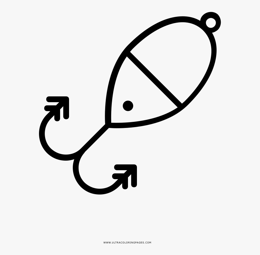 Fishing Lure Coloring Page - Symbol Of The Light Bulb, Transparent Clipart