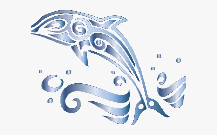 Tribal Clipart Transparent Background - Transparent Background Dolphin Clip Art, Transparent Clipart