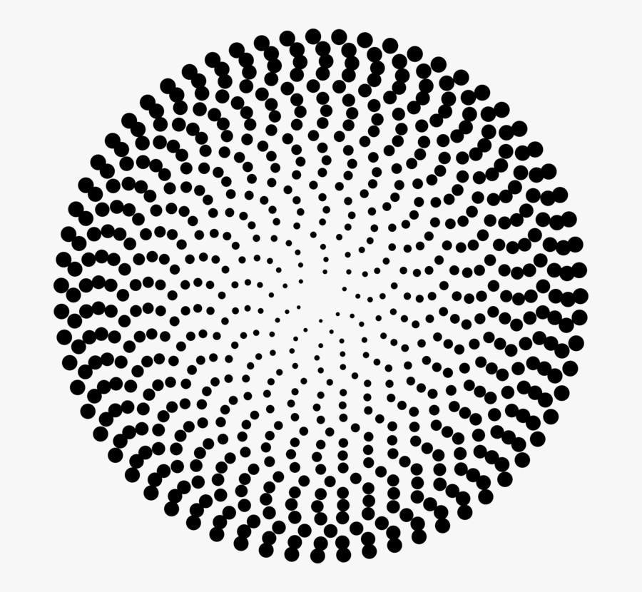 Symmetry,area,monochrome Photography - Abstract Design In Circle, Transparent Clipart