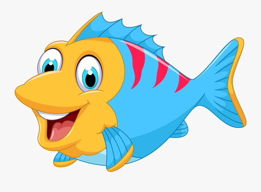 Cute Fish Vector Marine Cartoon Png Download Free Clipart - Cute Fish Vector Png, Transparent Clipart